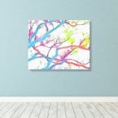 De Druk van het Canvas van takken (het drijven) 20 Afdruk (Insitu (Houten vloer))