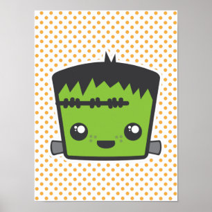 De Druk van het Poster van Frankenstein van Kawaii