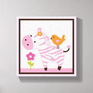 De Druk van Jill Zebra Girl Animals Canvas van het Afdruk