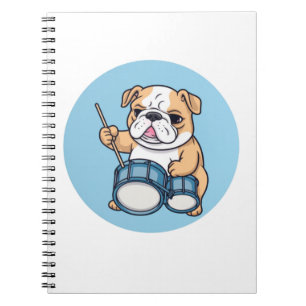 De Drumende Bulldog Beats en Bulldog Grooves Notitieboek