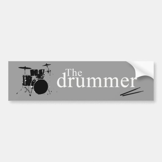 De drummer bumpersticker (Voorkant)