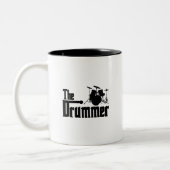 De drummer tweekleurige koffiemok (Links)