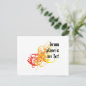 De drumspelers zijn heet briefkaart (Staand voorkant)