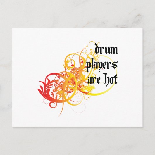 De drumspelers zijn heet briefkaart (Voorkant)