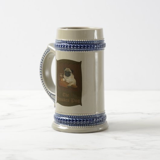 De Drunken Pug Stein Bierpul (Voorkant links)