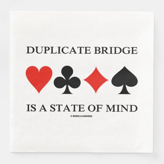 De dubbele Brug is een staat van Mind CardSuits Servet (Voorkant)
