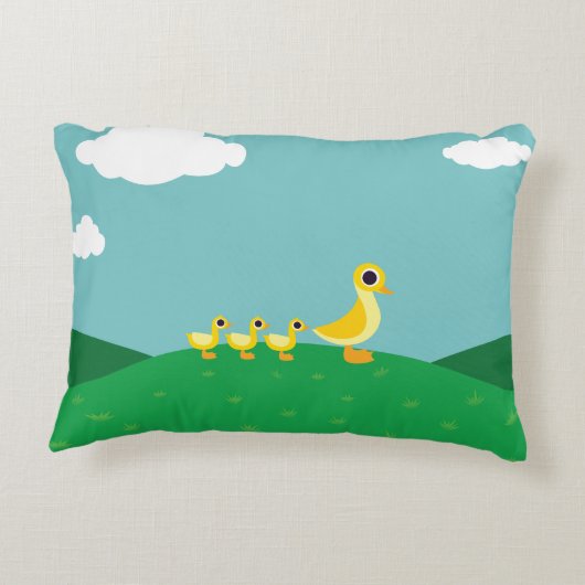 De Duck-familie Decoratief Kussen (Achterkant)