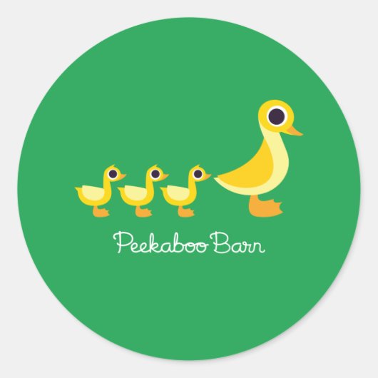 De Duck-familie Ronde Sticker (Voorkant)