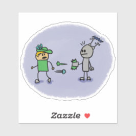 De Duel Comic Book Style Sticker