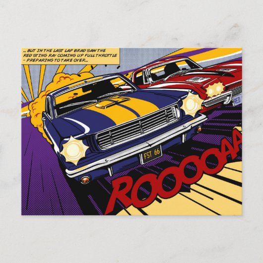 De Duel: Mustang vs. Corvette Briefkaart (Voorkant)