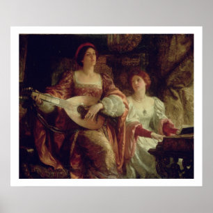 De Duet (olie op doek) Poster