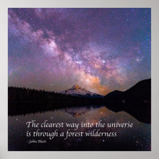 'De duidelijkste weg naar het universum' J Muir ci Poster