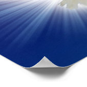 de duif in licht poster (Hoek)