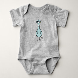 De duif side Eye Baby Grey Romper