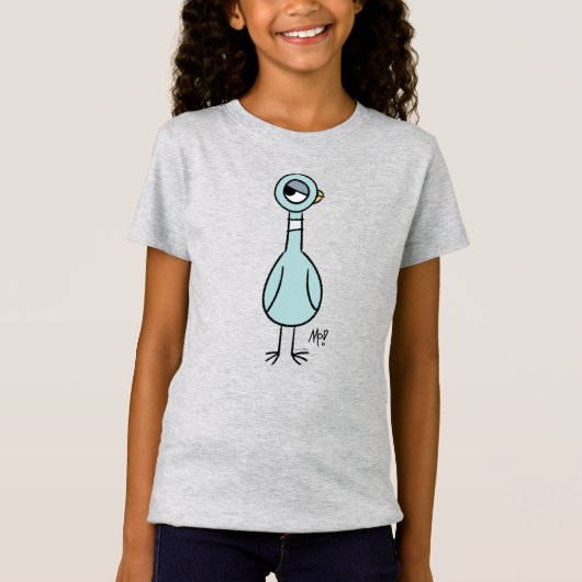 De duif zijooogmeisjes grijs t-shirt (Voorkant)