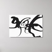 De duikers: Abstract zwart en wit Canvas Afdruk (Voorkant)