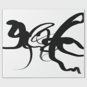 De duikers: Abstract Zwart & Wit Cadeaupapier (Vlak)