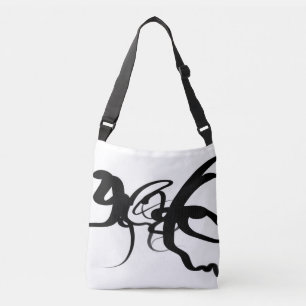De duikers: Abstract Zwart & Wit Crossbody Tas