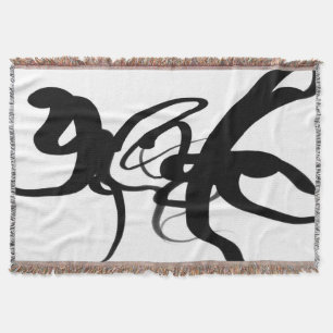 De duikers: Abstract Zwart & Wit Deken