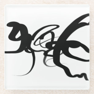 De duikers: Abstract Zwart & Wit Glazen Onderzetter