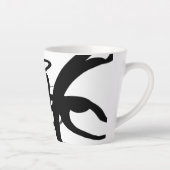 De duikers: Abstract Zwart & Wit Latte Mok (Rechts)