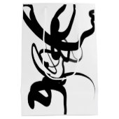 De duikers: Abstract Zwart & Wit Medium Cadeauzakje (Achterkant)