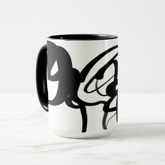 De duikers: Abstract Zwart & Wit Mok (Voorkant links)