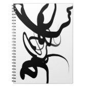 De duikers: Abstract zwart-wit Notitieboek (Voorkant)