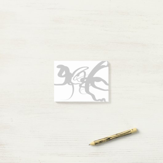 De duikers: Abstract Zwart & Wit Post-it® Notes (Op bureau)