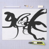 De duikers: Abstract Zwart & Wit Tissuepapier (Craft)