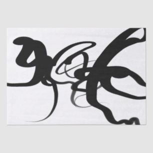 De duikers: Abstract Zwart & Wit Tissuepapier