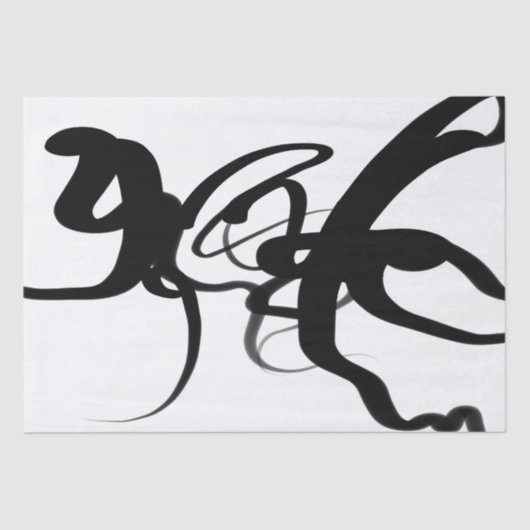 De duikers: Abstract Zwart & Wit Tissuepapier (Voorkant)