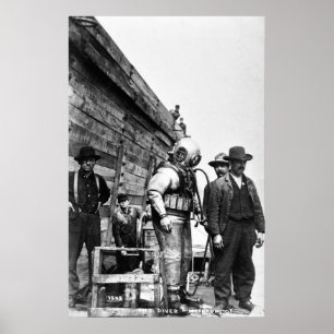 De  duikerscuba voor harde Petten Poster