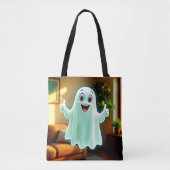 De duimen van Happy Ghost Draagtas (Voorkant)