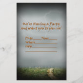 De duistere kant van de spookstad Halloween Flyer (Achterkant)