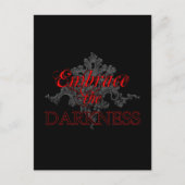 De duisternis omhelzen briefkaart (Voorkant)