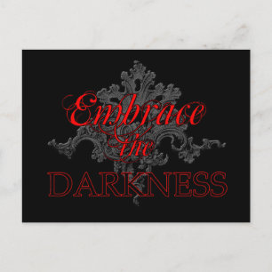 De duisternis omhelzen briefkaart