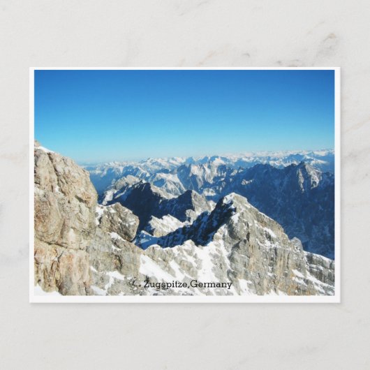De Duitse Alpen, Zugspitze, Duitsland Briefkaart (Voorkant)