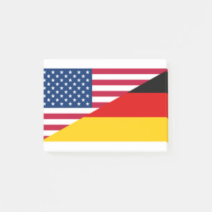 De Duitse Amerikaanse Vlag van de V.S. Duitsland Post-it® Notes