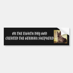 De Duitse Bumpersticker Shepherd Dog.