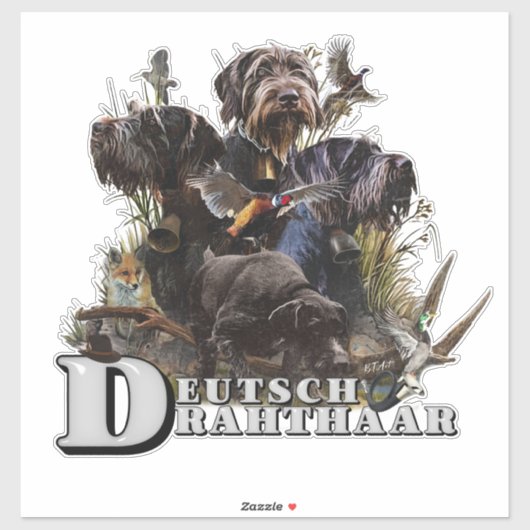 De Duitse draadaanwijzer Sticker (Vel)