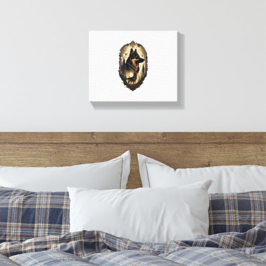 De Duitse Herder 005 Canvas Afdruk (Insitu (Slaapkamer))