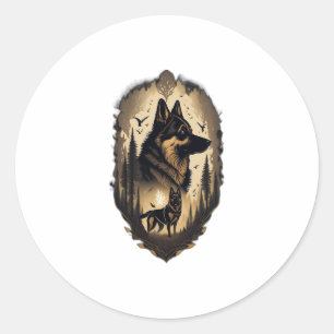 De Duitse Herder 005 Ronde Sticker