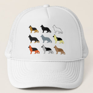 de duitse herder , alle kleuren silos trucker pet