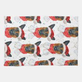 De Duitse herder Breed Dog Pattern sterft Kerstmis Theedoek (Horizontaal)