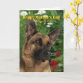 De Duitse Herder Moederdag Kaart (Gele Bloem)