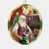 De Duitse Herder van de Kerstman #15 Keramisch Ornament (Links)