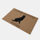 De Duitse herderdomsdoormat. BEWARE. Deurmat (Schuin)