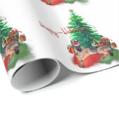 De Duitse herderhond Laying by Kerstmis Cadeaupapier (Rol Hoek)