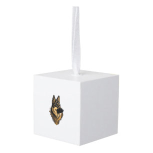 De Duitse Herdershond 004 Kubus Ornament